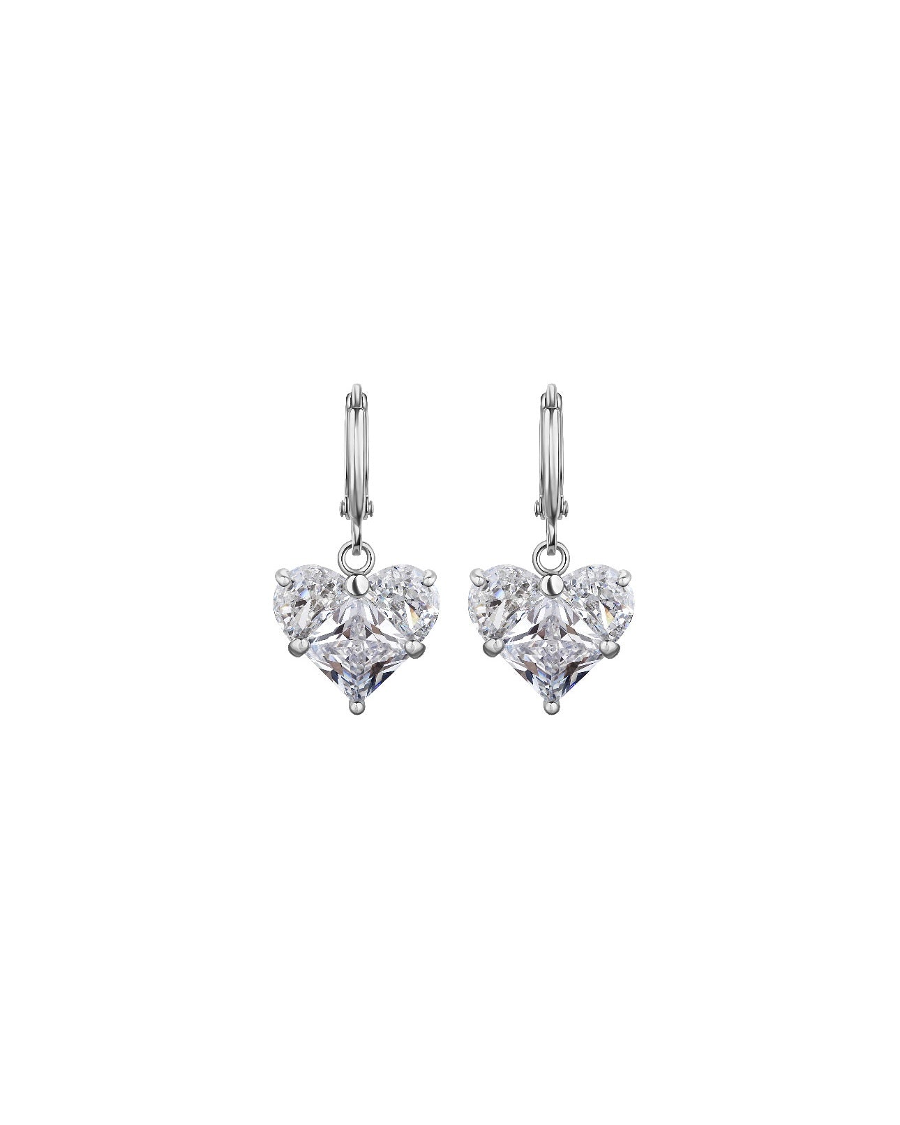 CRISTAL HEART earrings