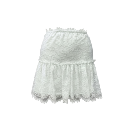 Спідниця LACE мереживна міні — Білий