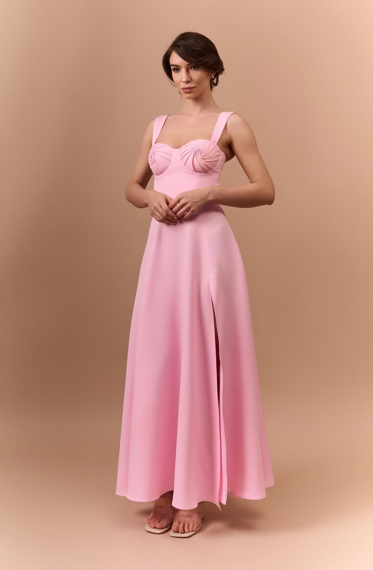 Корсетна сукня ROSE LIGHT максі — Рожевий