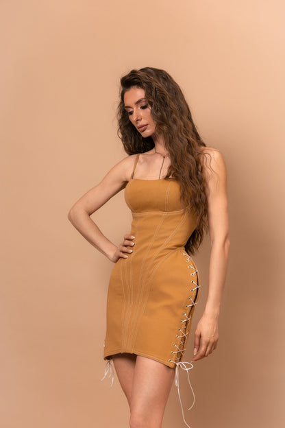 Корсетна сукня KSENA з деніму міні — Bustier Brand