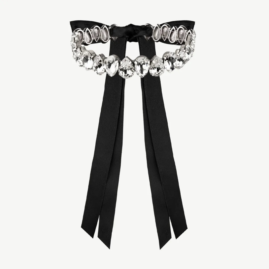 Aelin Rhinestone Choker White