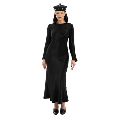 Satin dress black