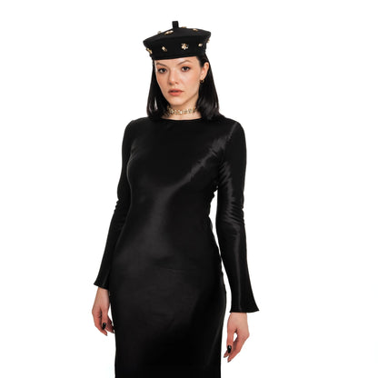 Satin dress black