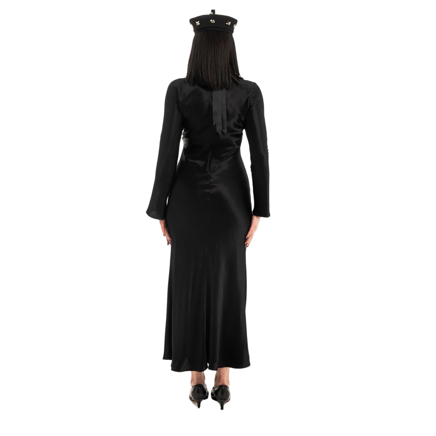 Satin dress black