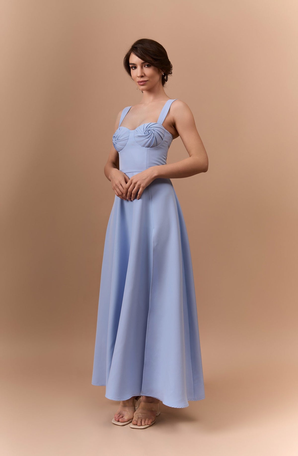 Корсетна сукня ROSE LIGHT максі — Блакитний