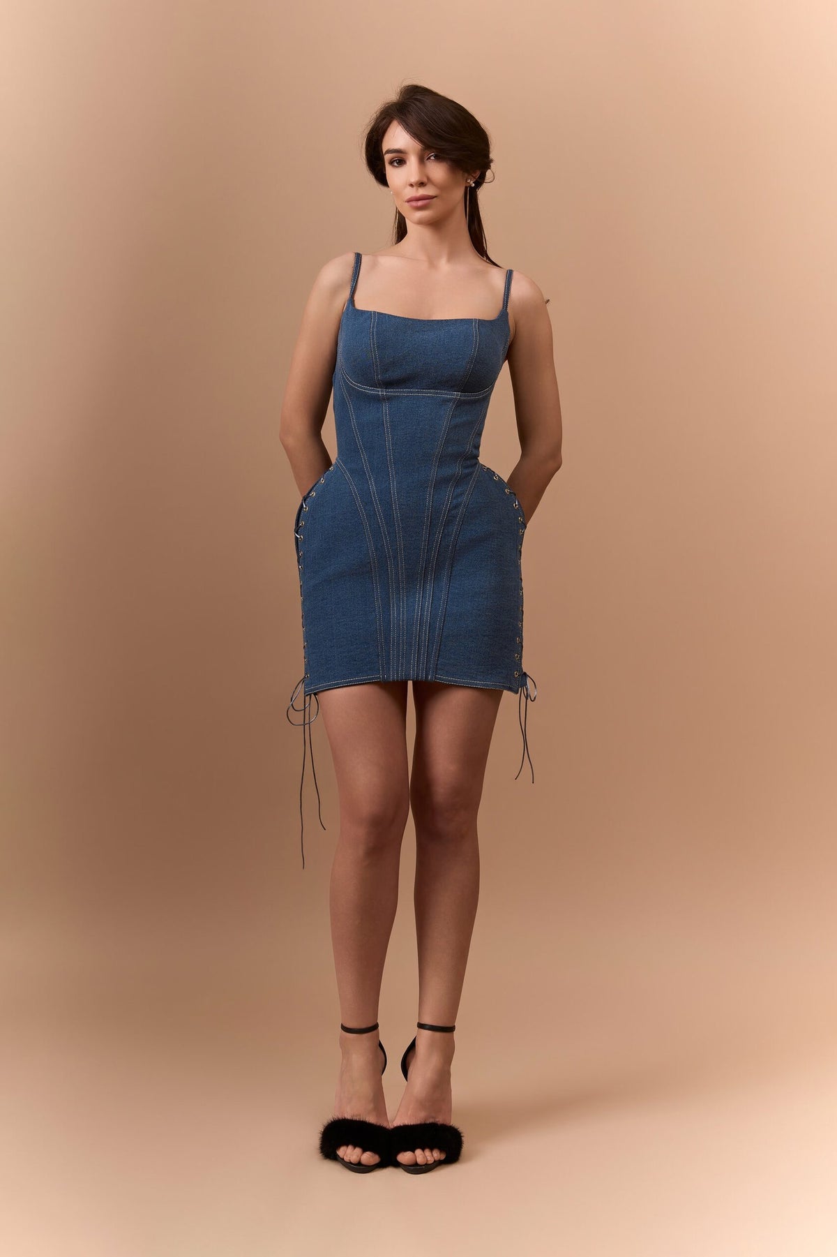 Корсетна сукня KSENA з деніму міні — Bustier Brand