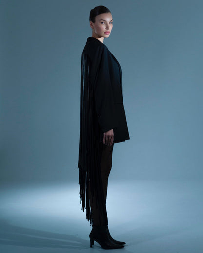 UPCYCLED JACKET WITH FRINGE