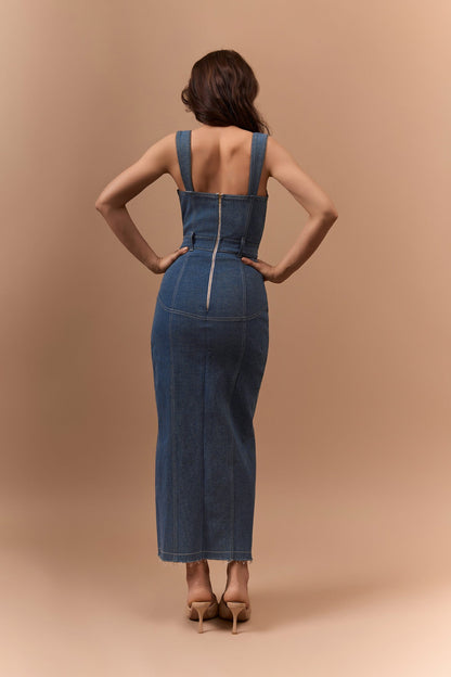 Корсетна сукня SAMANTA з деніму максі — Bustier Brand