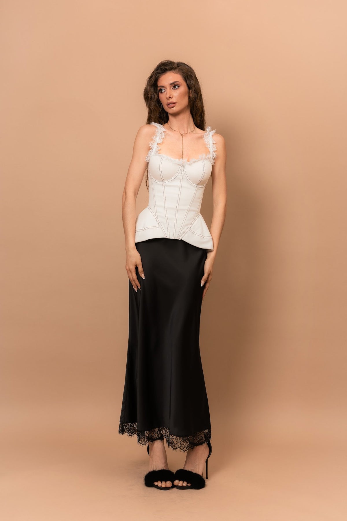 Корсет MOON LACE із деніму та мережива — Bustier Brand