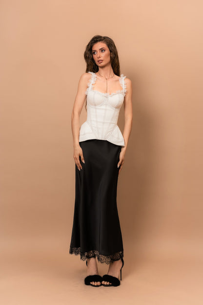 Корсет MOON LACE із деніму та мережива — Bustier Brand