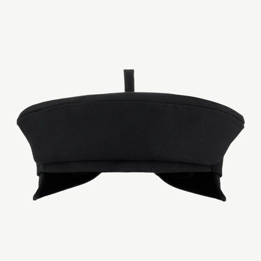 Suit fabric beret with a bow