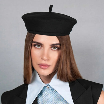 Black suit beret