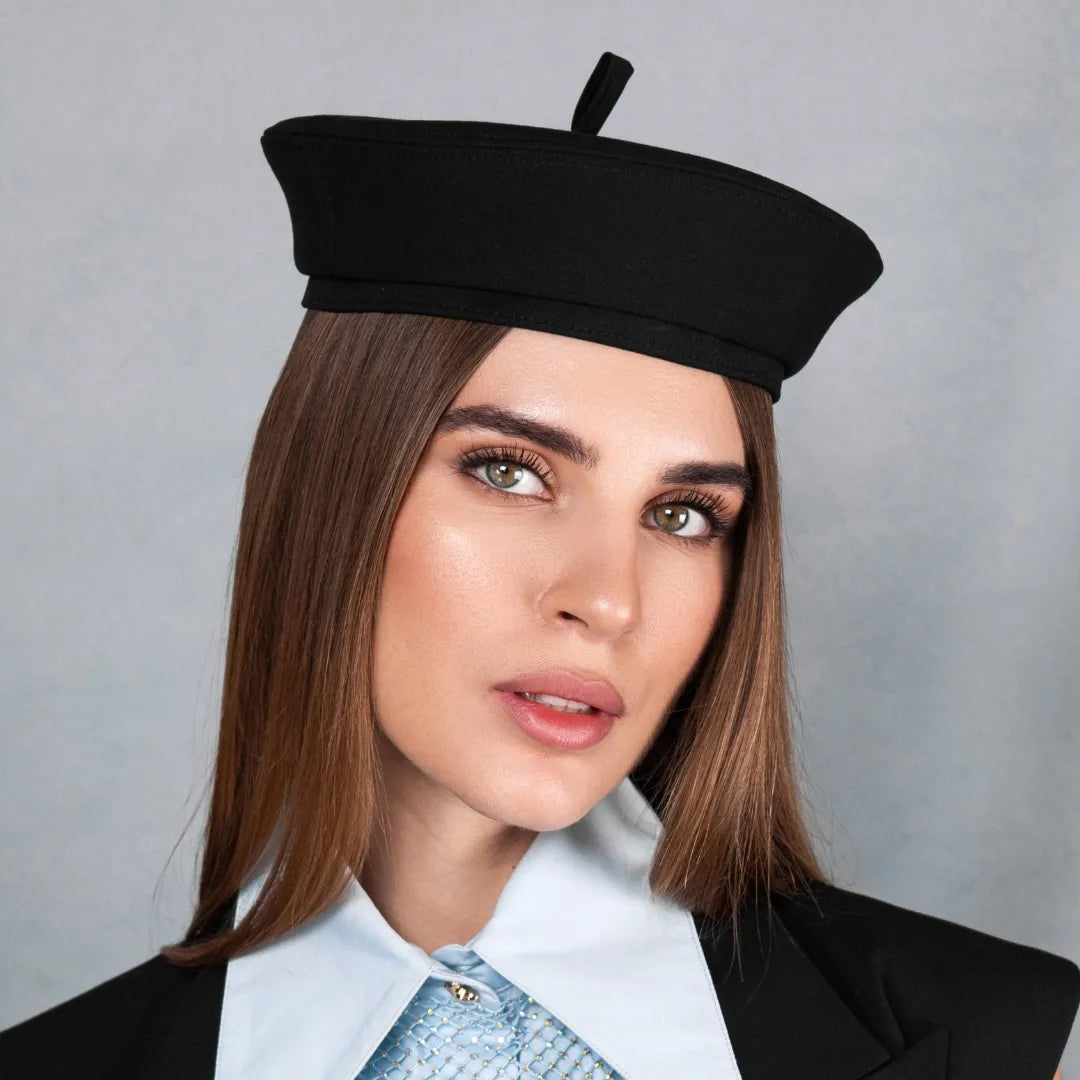 Black suit beret