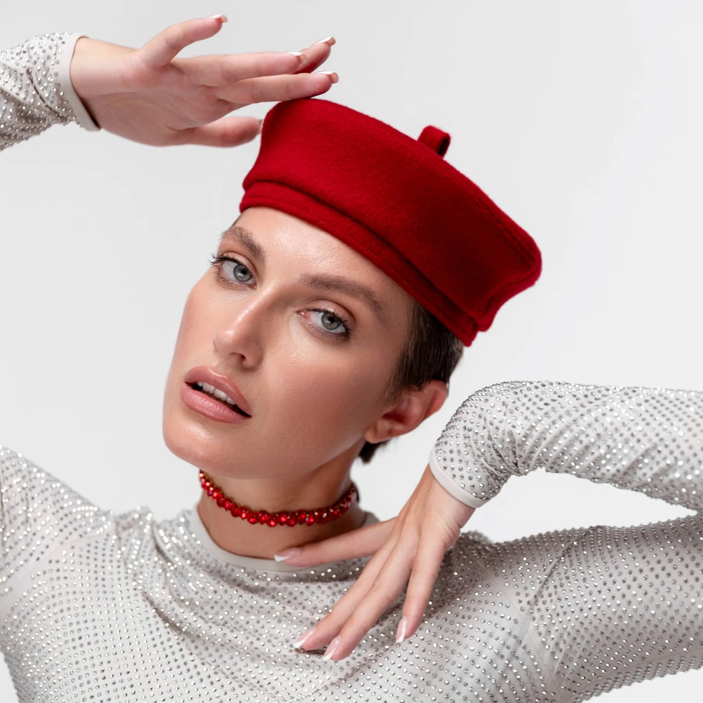 Classic Red Cashmere Beret