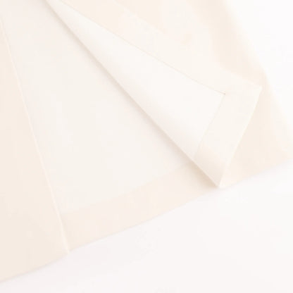Ivory smooth leather midi skirt