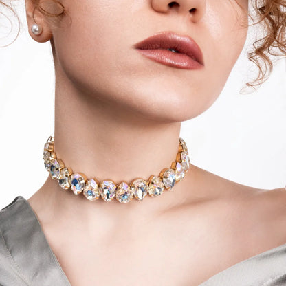 Aelin Choker with Rhinestones in Northern Lights Color
