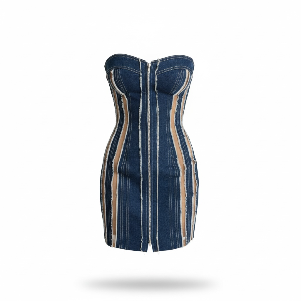 Корсетна сукня ASHLEY із деніму міні — Bustier Brand