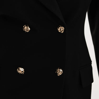 Double-breasted black jacket
