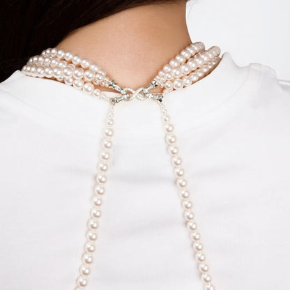 Hailey Transformer Harness with Pearls and Aurora Borealis Rhinestones