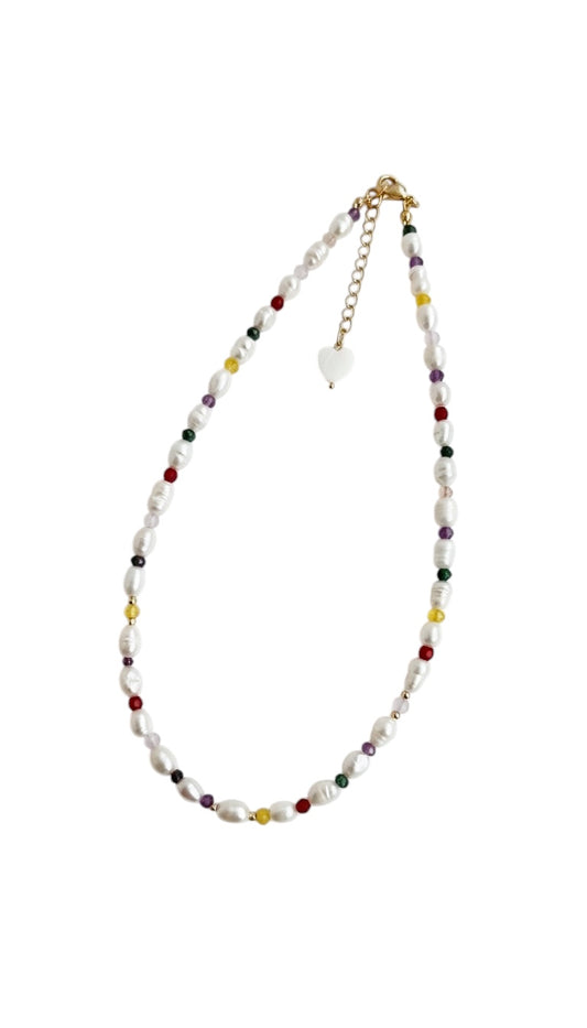 Necklace "Pearl Rainbow"