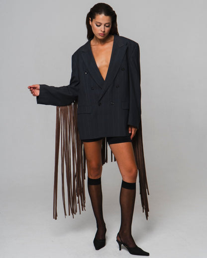 UPCYCLED FRINGED JACKET