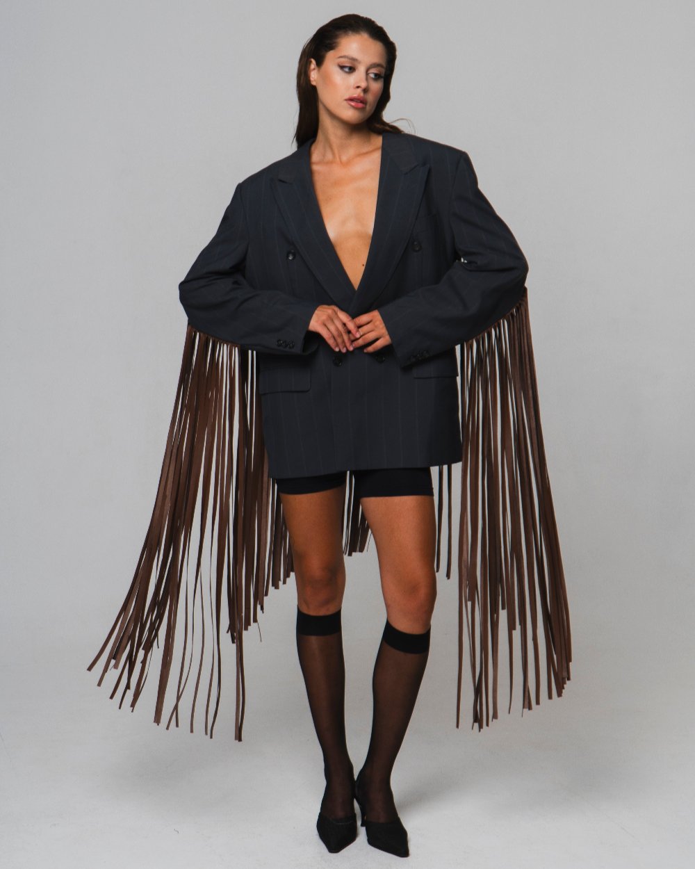 UPCYCLED FRINGED JACKET