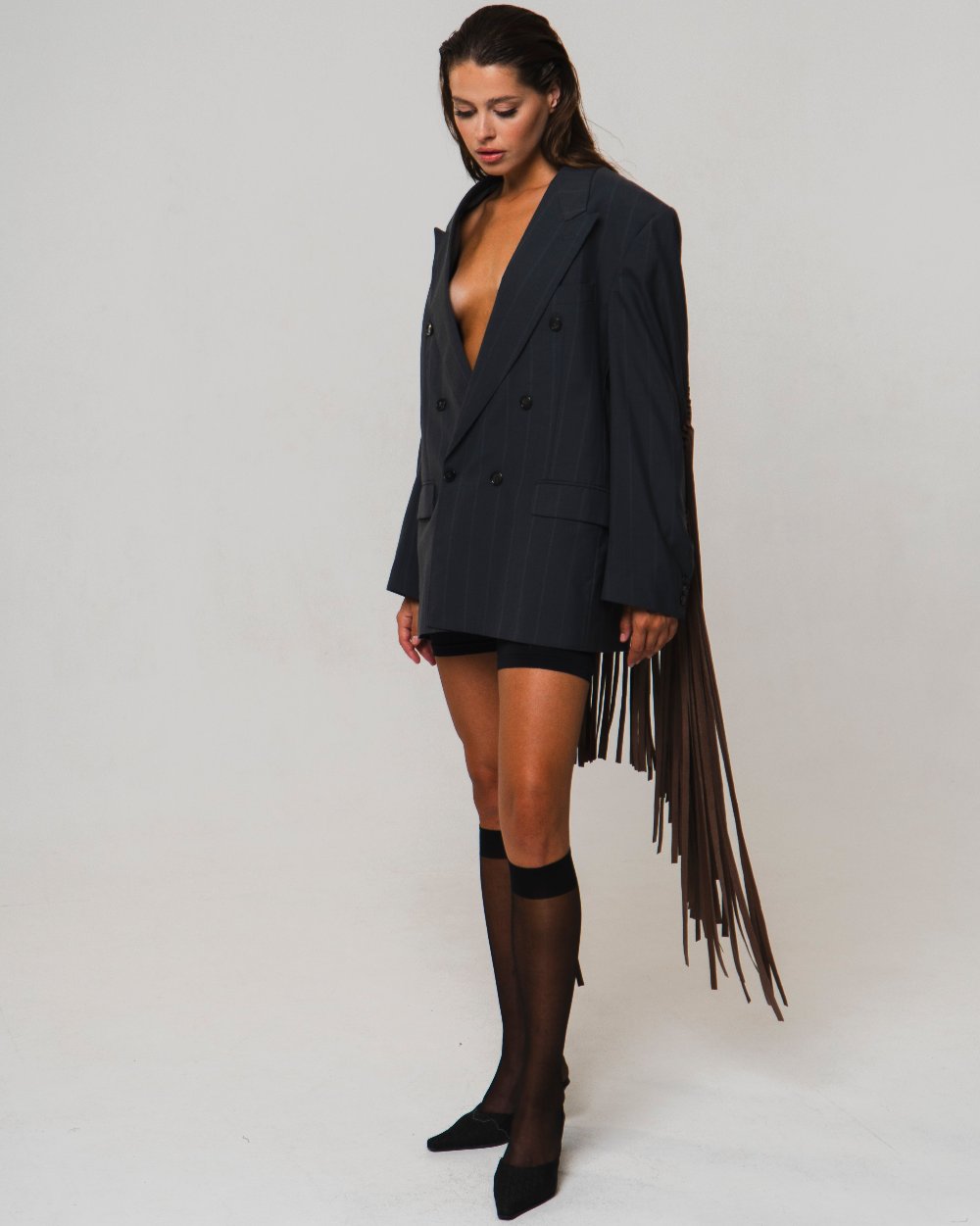 UPCYCLED FRINGED JACKET
