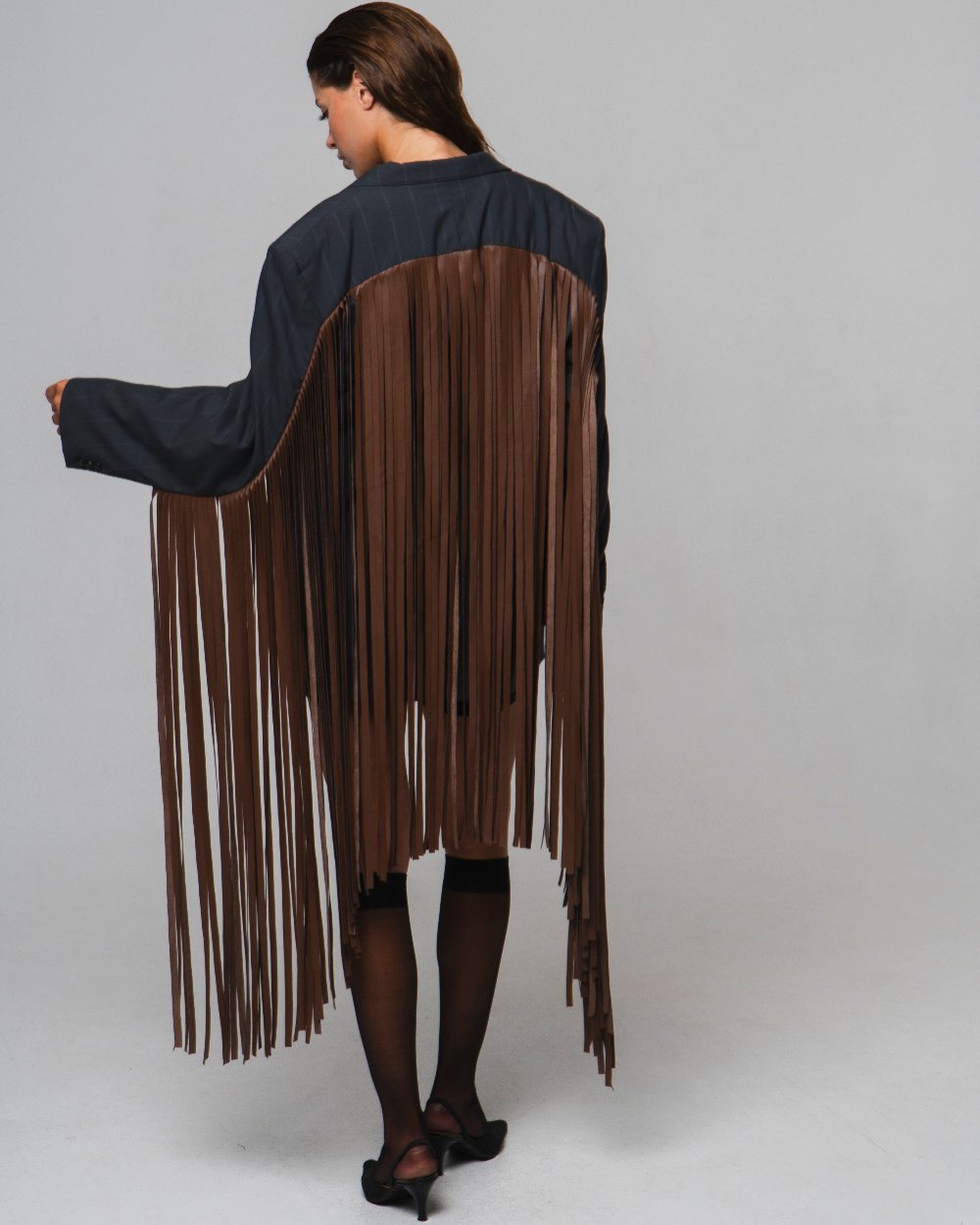 UPCYCLED FRINGED JACKET