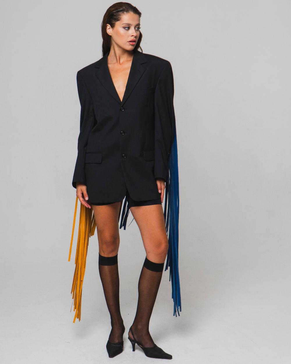 UPCYCLED FRINGED JACKET