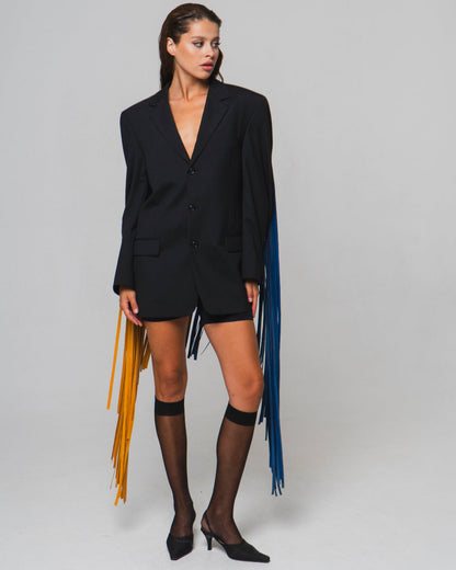 UPCYCLED FRINGED JACKET