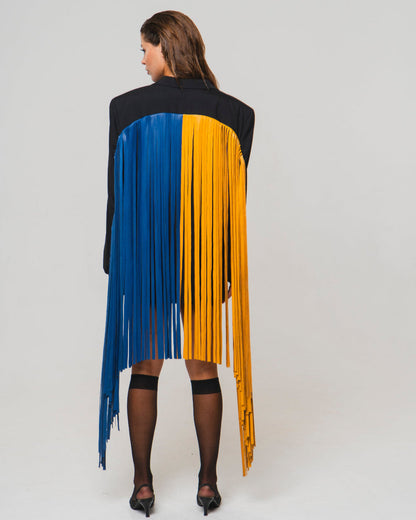 UPCYCLED FRINGED JACKET