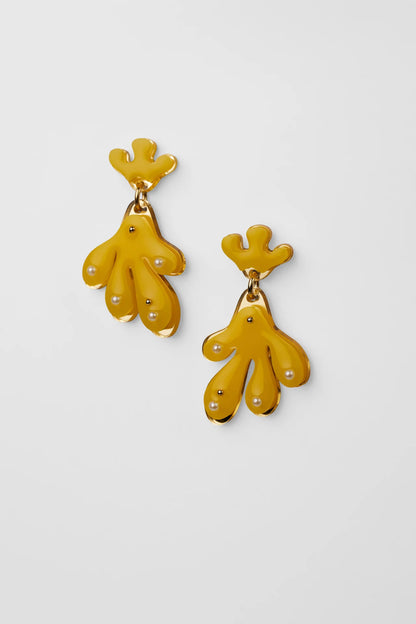 Сережки «Корали» кольорові