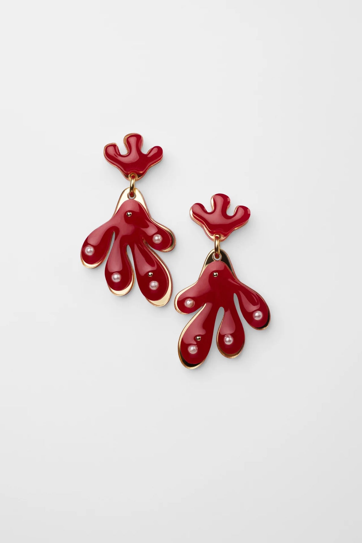 Сережки «Корали» кольорові