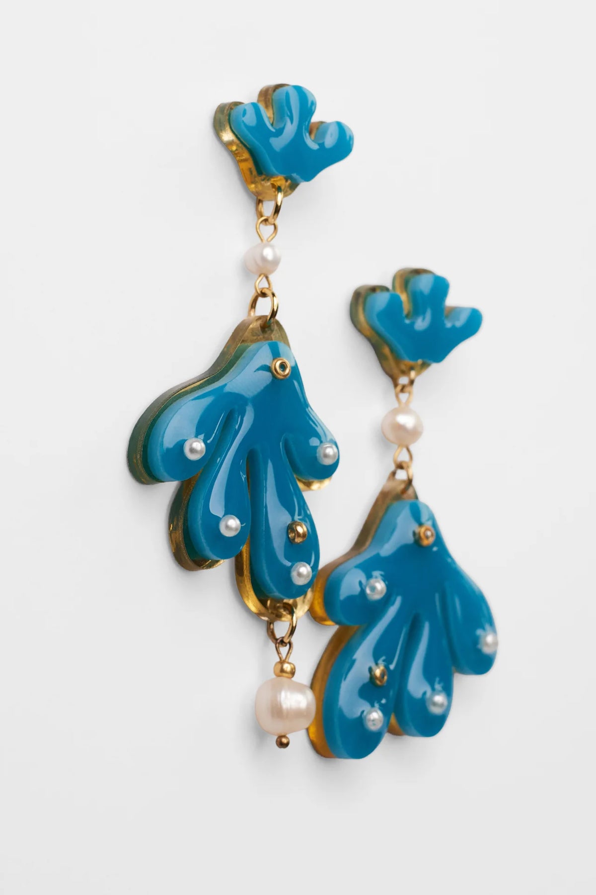 Сережки «Корали» кольорові