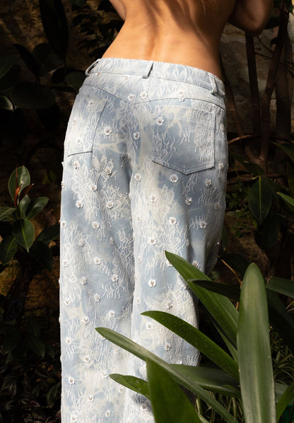 Lace jeans