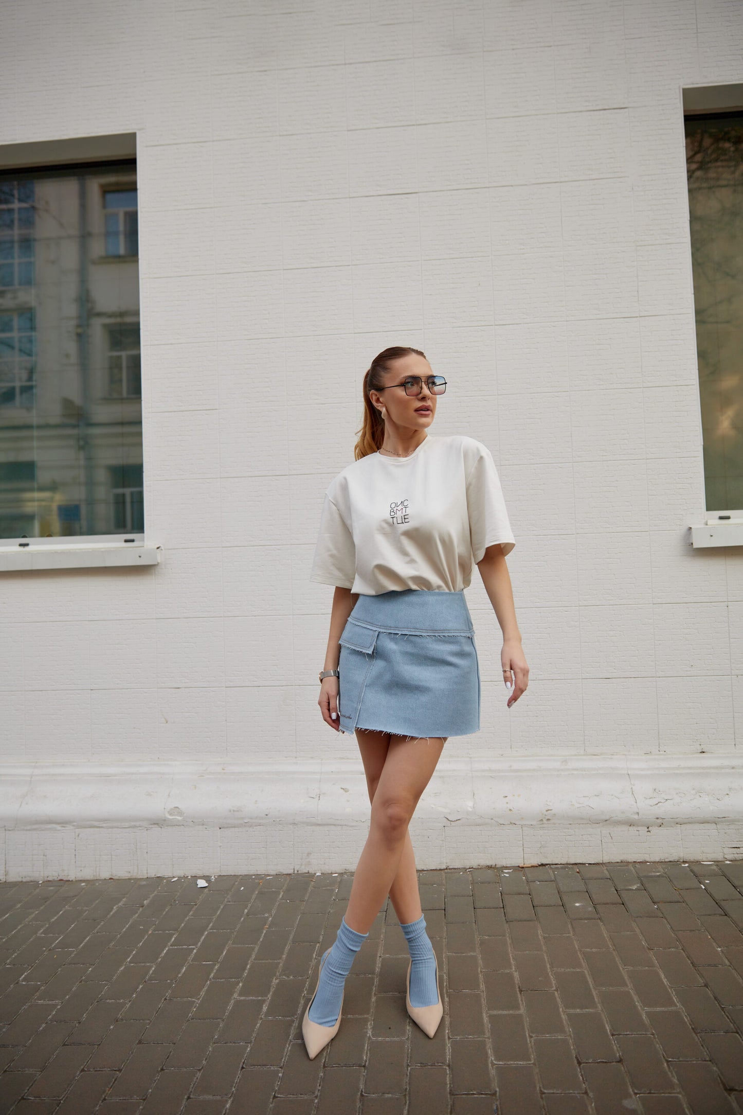 Denim miniskirt
