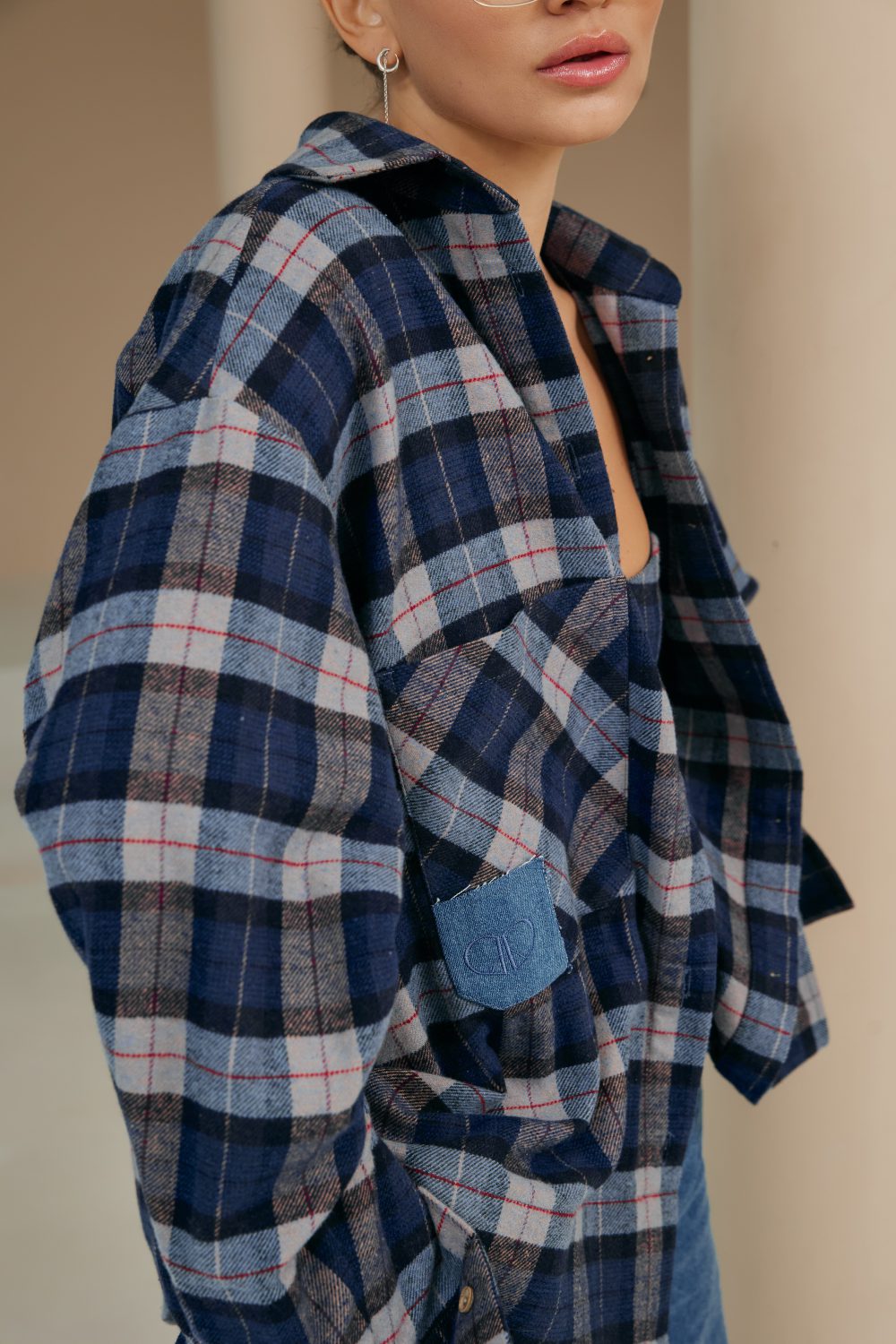 Checkered Dark Blue shirt