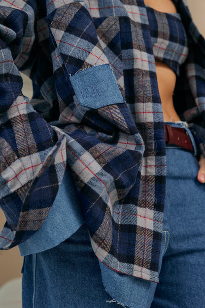 Checkered Dark Blue shirt