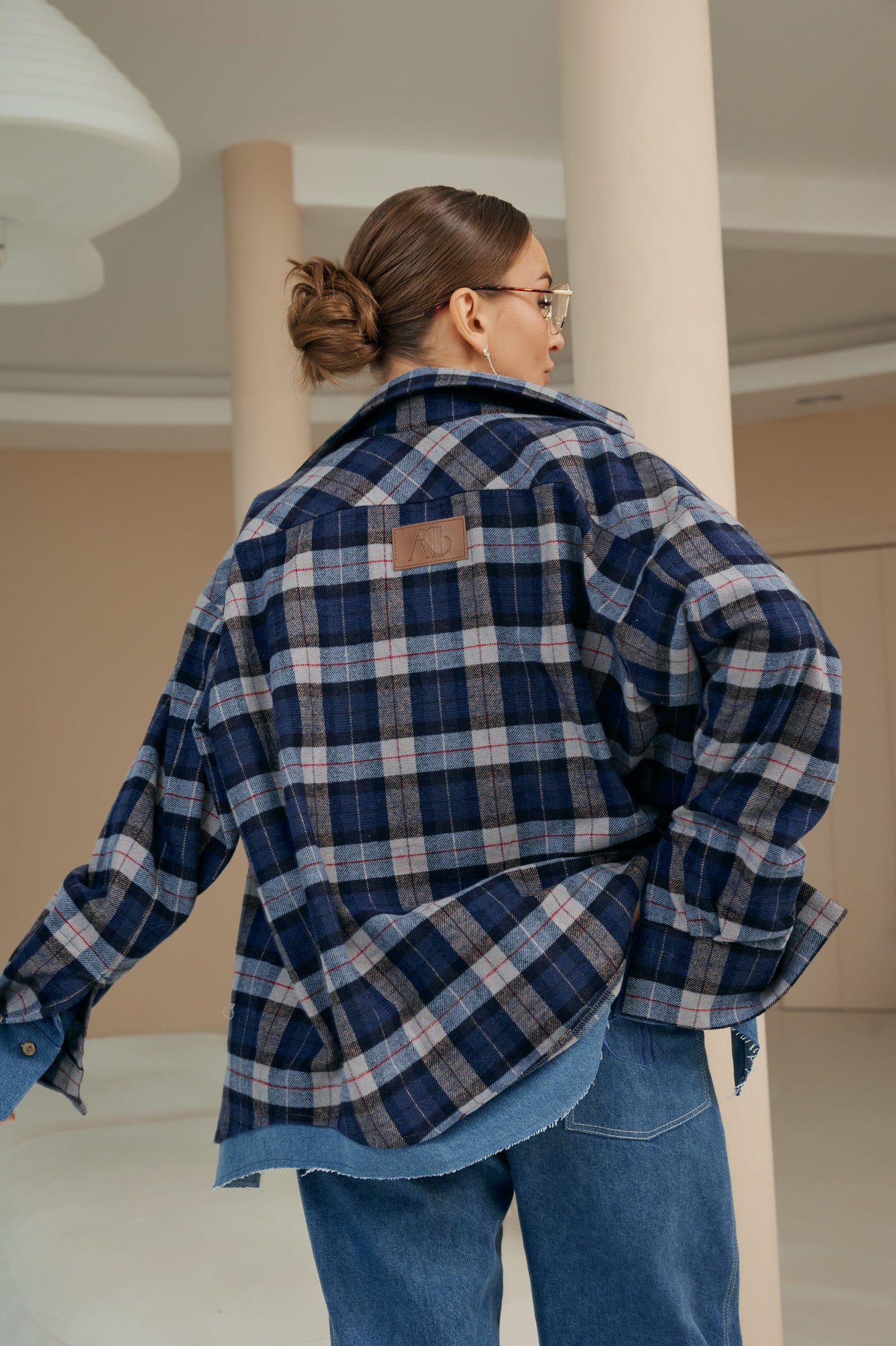 Checkered Dark Blue shirt