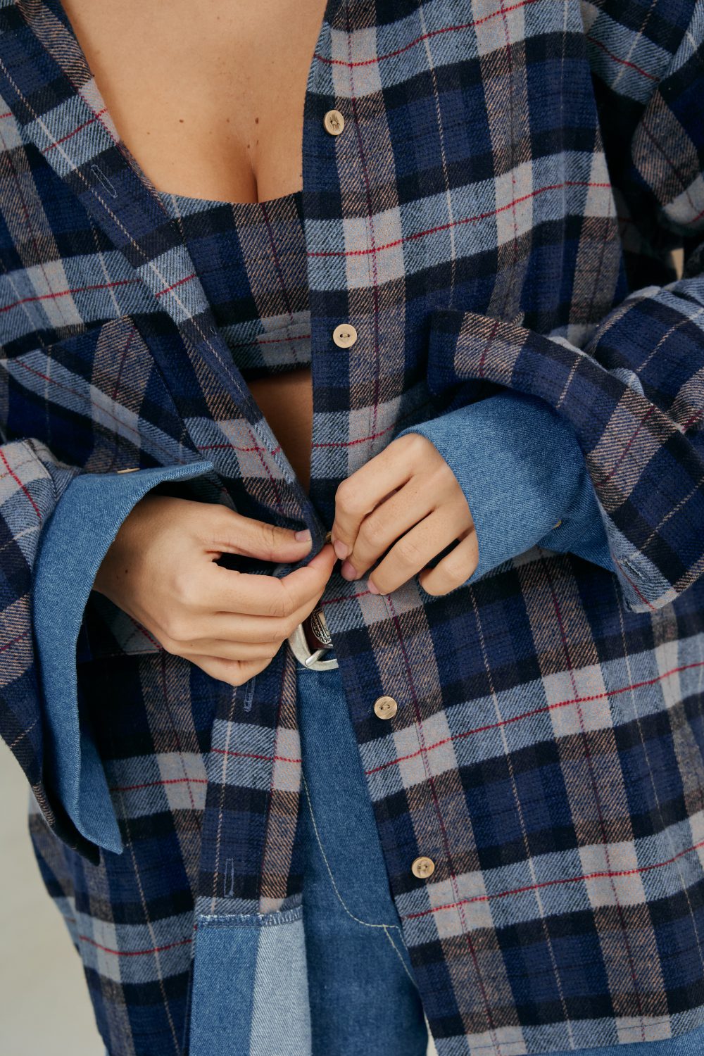 Checkered Dark Blue shirt