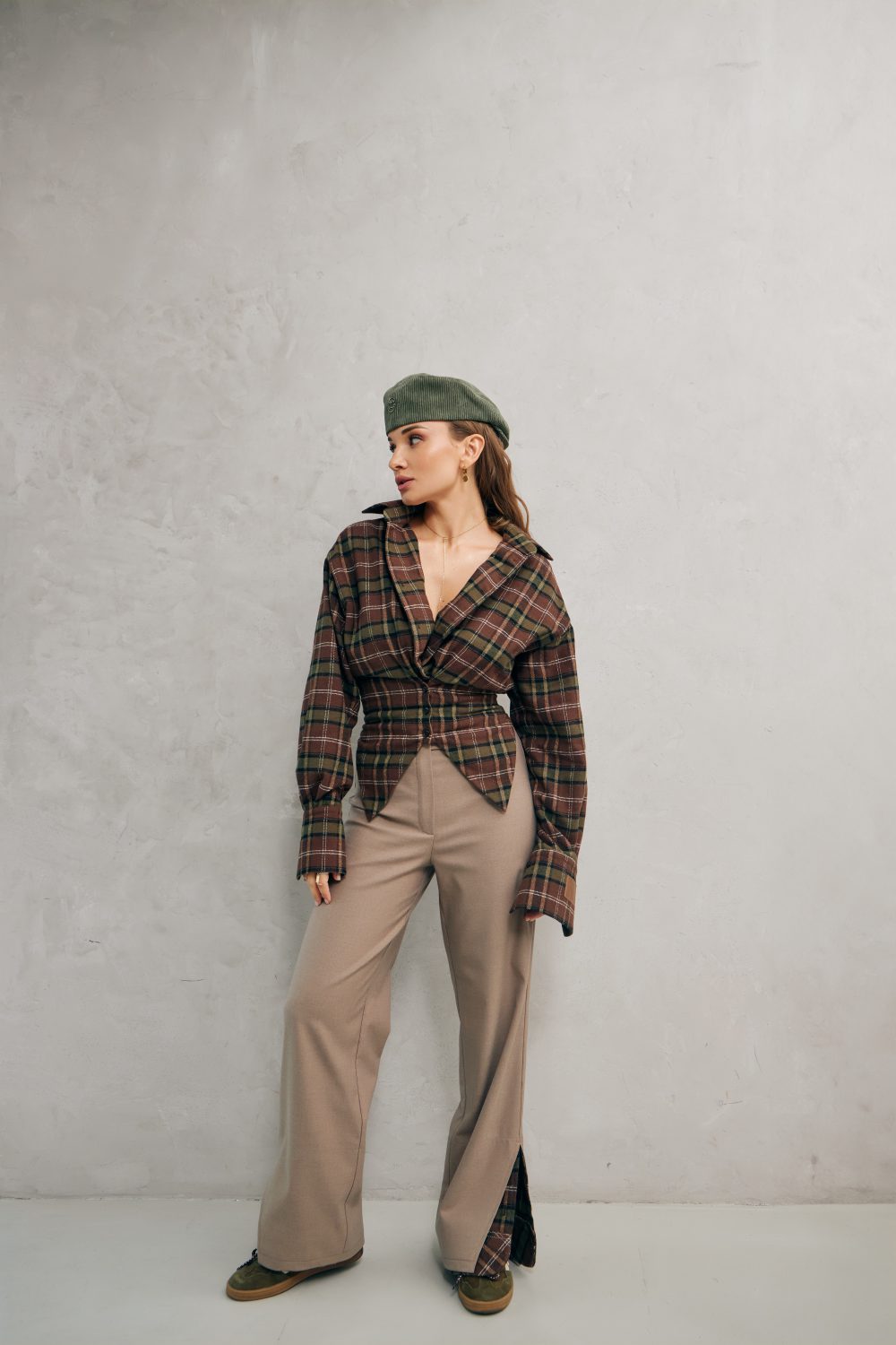 New Era of Me Plaid Shirt Green/Beige