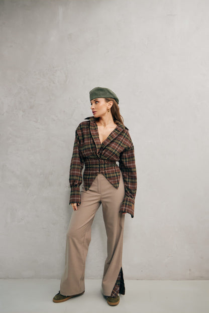 New Era of Me Plaid Shirt Green/Beige