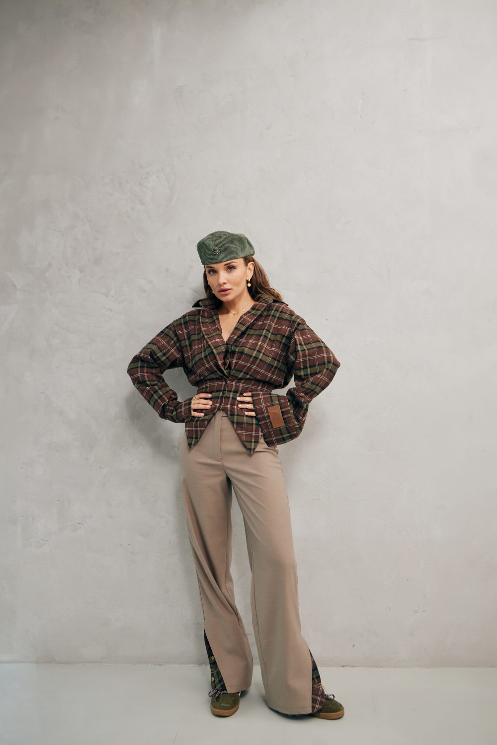 New Era of Me Plaid Shirt Green/Beige