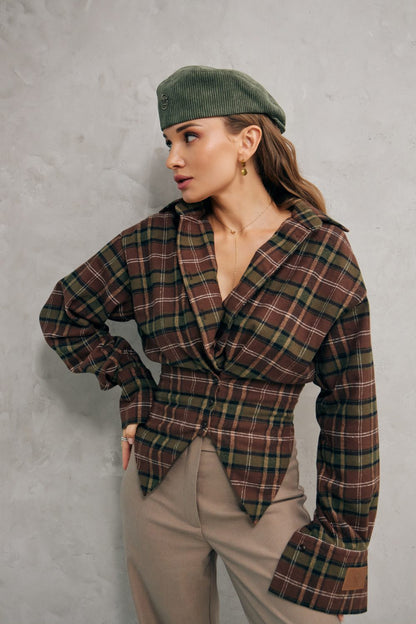 New Era of Me Plaid Shirt Green/Beige