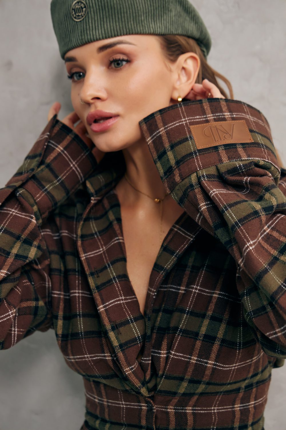 New Era of Me Plaid Shirt Green/Beige