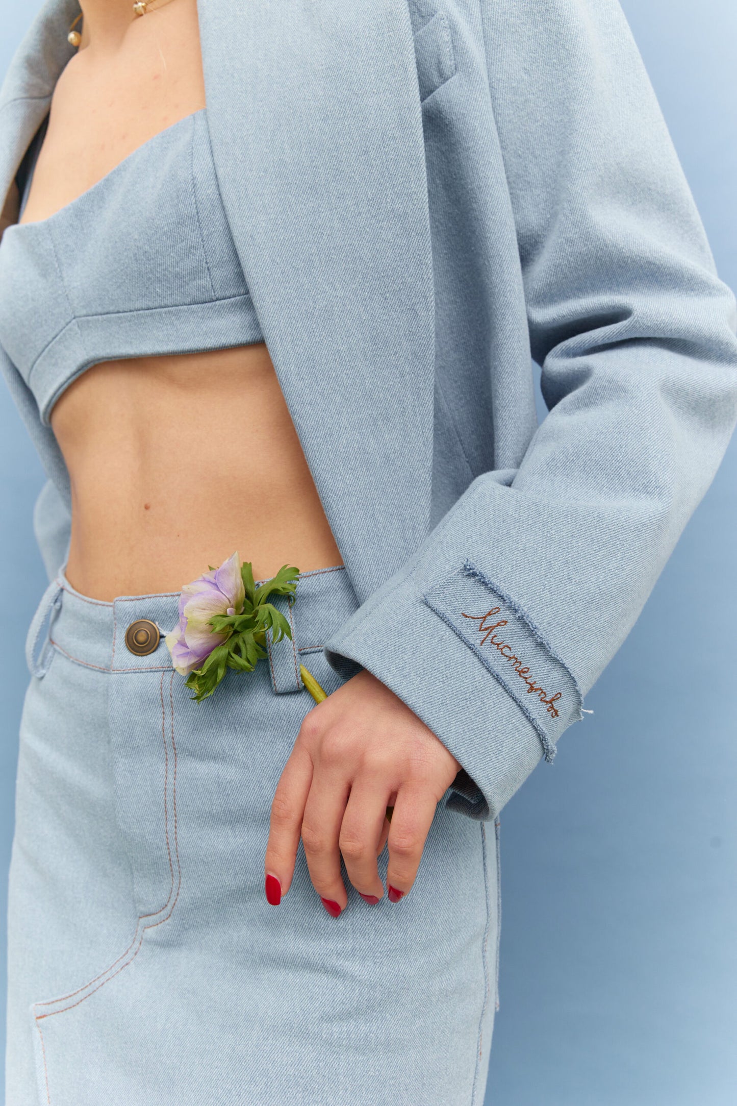 Cropped denim jacket
