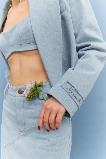 Cropped denim jacket