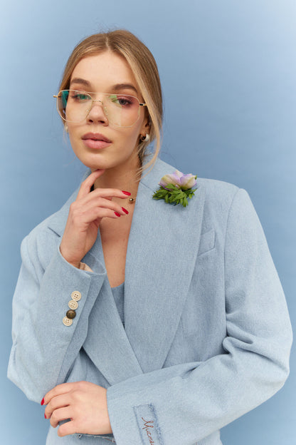 Cropped denim jacket