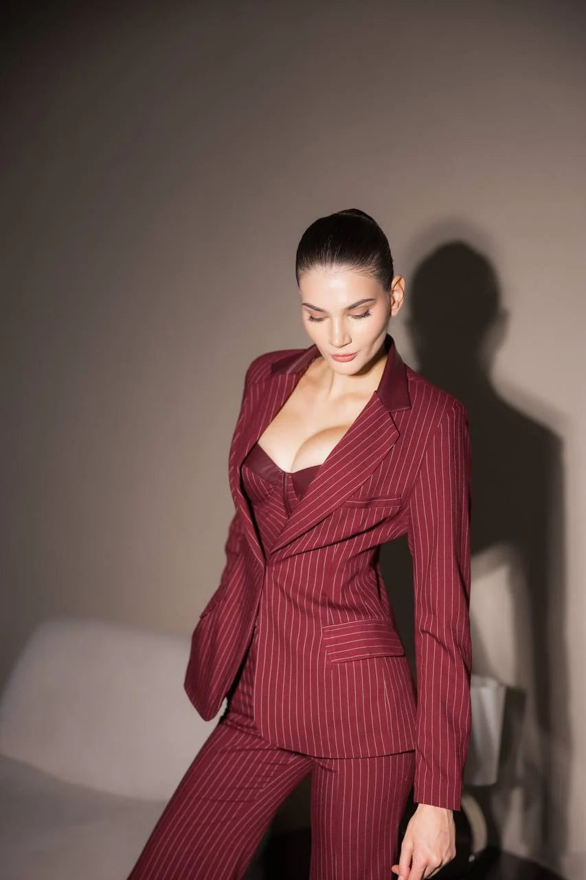 Костюм-трійка MILANO у кольорі марсала — Марсала