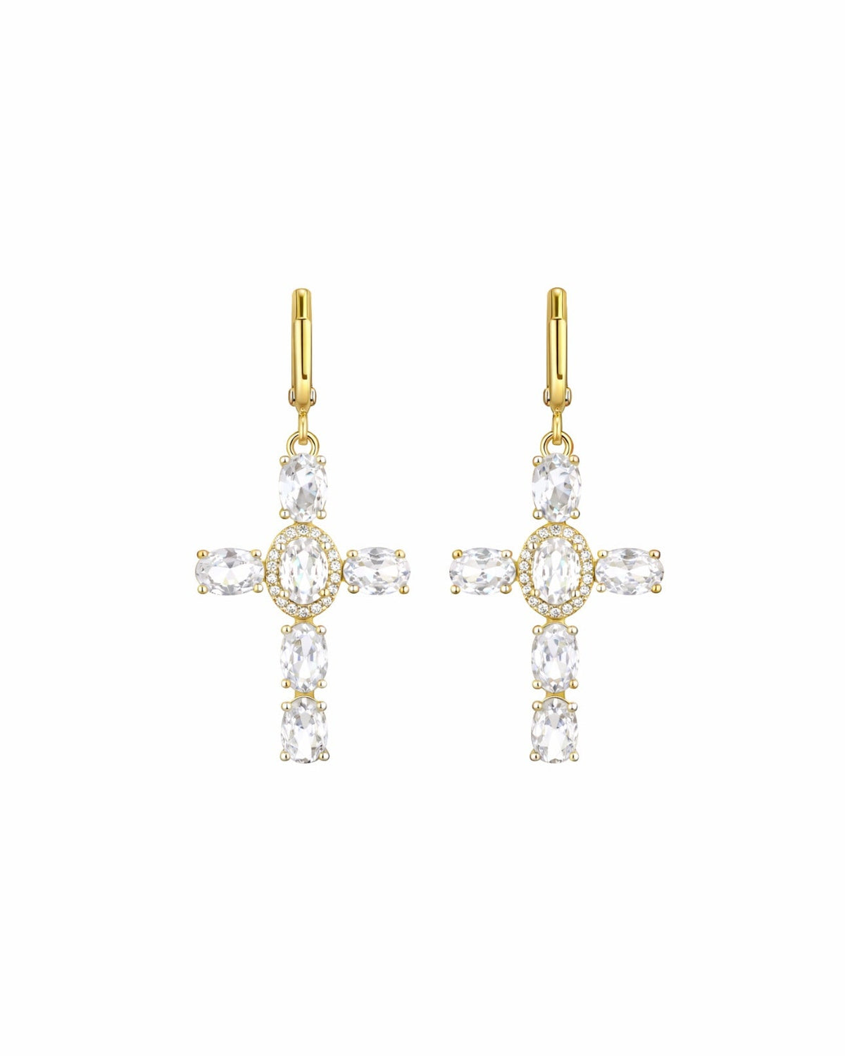 CROSS earrings — Білий